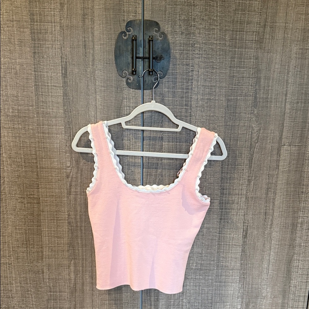 Zara Stretch Pearl Tank Top‎